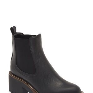 Nordstrom Black Chelsea Ankle Boots with Chunky Sole